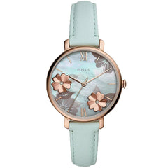 Fossil Jacqueline Multi Colored Dial Blue Leather Strap Watch for Women - ES4813 Watches Fossil   