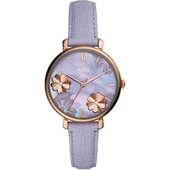 Fossil Jacqueline Purple Dial Purple Leather Strap Watch for Women - ES4814 Watches Fossil   