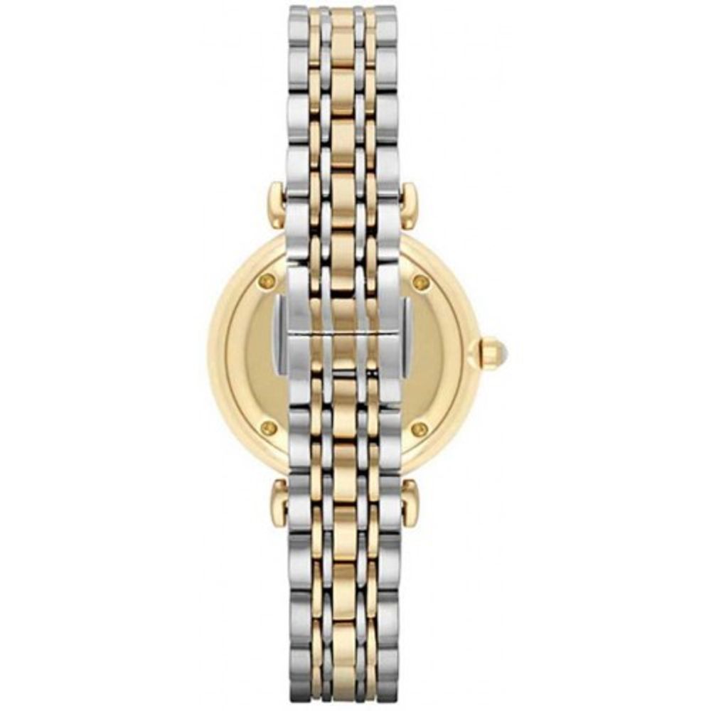 Emporio Armani Gianni T Bar White Dial Two Tone Stainless Steel Watch For Women - AR8031 Watches Emporio Armani   