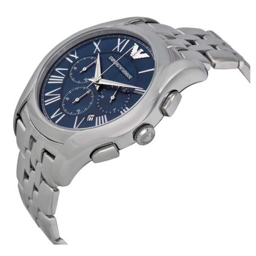 Emporio Armani Classic Navy Blue Dial Stainless Steel Watch For Men - AR1787 Watches Emporio Armani   