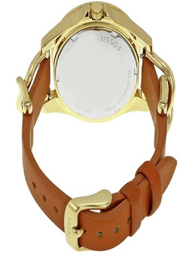 Fossil Riley Multifunction White Dial Orange Leather Strap Watch for Women - ES3723 Watches Fossil   