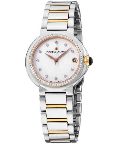 Maurice Lacroix Fiaba Date Diamonds White Mother of Pearl Dial Two Tone Steel Strap Watch for Women - FA1007-PVP23-170-1 Watches Maurice Lacroix   