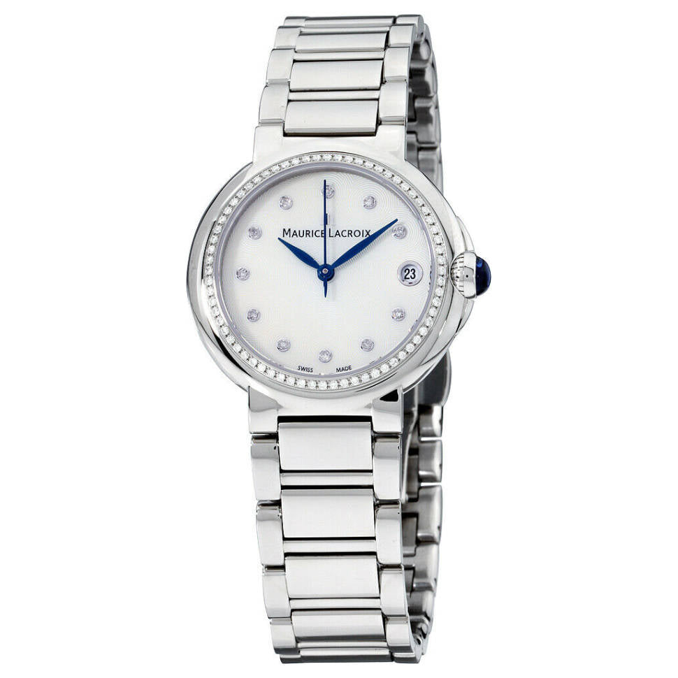 Maurice Lacroix Fiaba Diamonds Mother of Pearl Dial Silver Steel Strap Watch for Women - FA1004-SD502-170-1 Watches Maurice Lacroix   