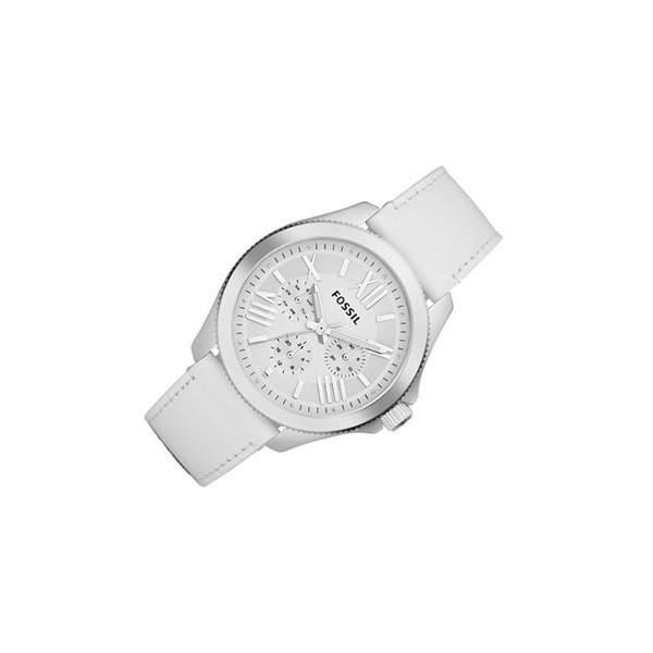 Fossil Cecile White Dial White Leather Strap Watch for Women - AM4484 Watches Fossil   