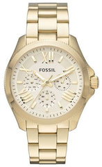 Fossil Cecile Multifunction Champagne Dial Gold Steel Strap Watch for Women - AM4510 Watches Fossil   