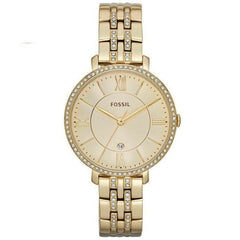 Fossil Jacqueline Gold Dial Gold Steel Strap Watch for Women - ES3547 Watches Fossil   