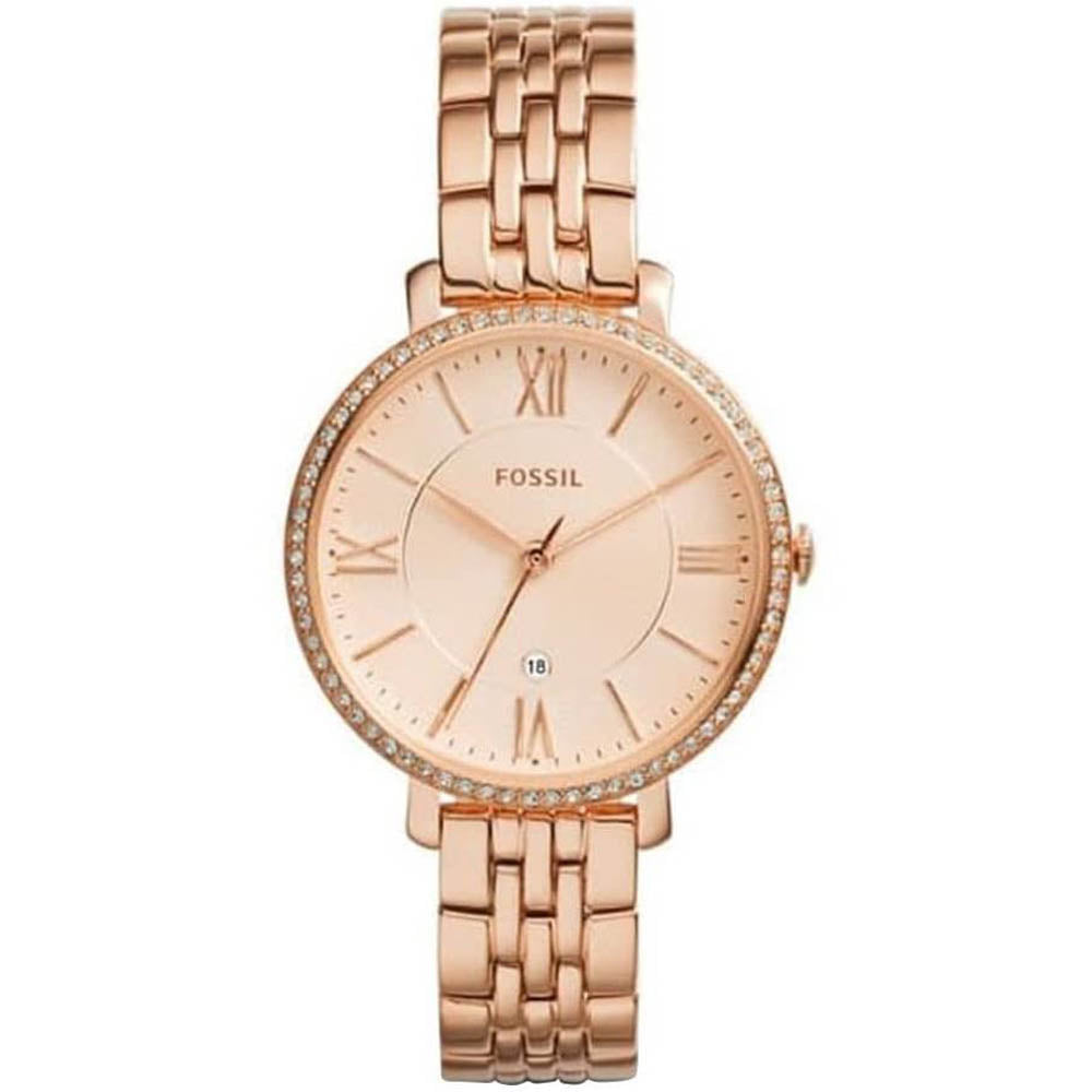 Fossil Jacqueline Rose Gold Dial Rose Gold Steel Strap Watch for Women - ES3632 Watches Fossil   