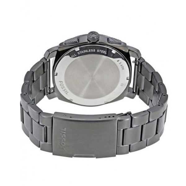 Fossil Machine Chronograph Grey Dial Grey Steel Strap Watch for Men - FS5172 Watches Fossil   