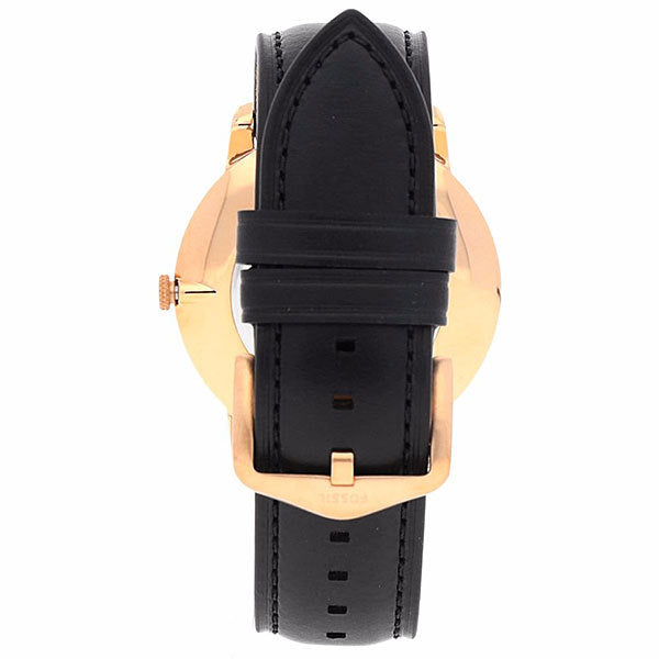 Fossil The Minimalist Black Dial Black Leather Strap Watch for Men - FS5376 Watches Fossil   