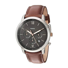 Fossil Neutra Chronograph Black Dial Brown Leather Strap Watch for Men - FS5408 Watches Fossil   