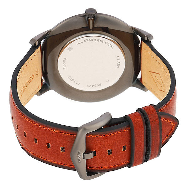 Fossil The Minimalist 3H Grey Dial Brown Leather Strap Watch for Men - FS5479 Watches Fossil   