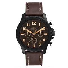 Fossil Bowman Chronograph Brown Dial Brown Leather Strap Watch for Men - FS5601 Watches Fossil   