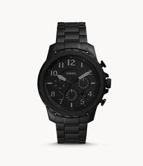 Fossil Bowman Chronograph Black Dial Black Steel Strap Watch for Men - FS5603 Watches Fossil   