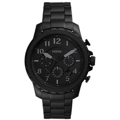 Fossil Bowman Chronograph Black Dial Black Steel Strap Watch for Men - FS5603 Watches Fossil   