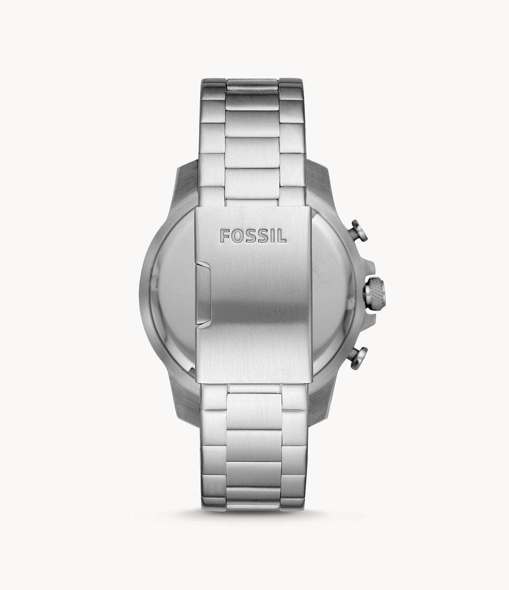 Fossil Bowman Chronograph Blue Dial Silver Steel Strap Watch for Men - FS5604 Watches Fossil   