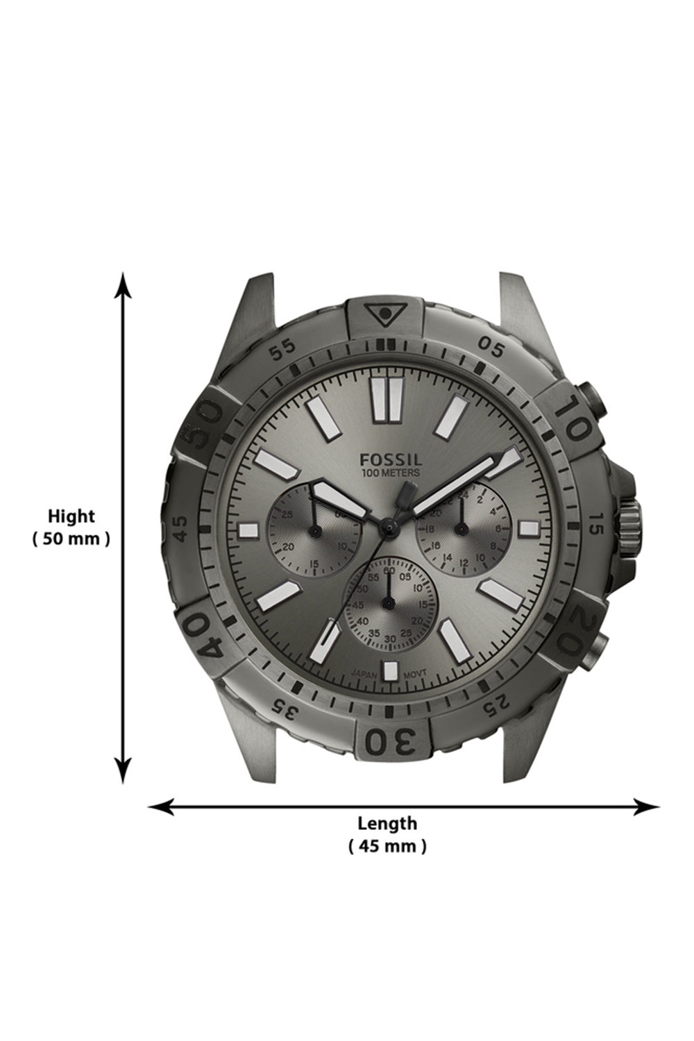 Fossil Garrett Chronograph Grey Dial Grey Steel Strap Watch for Men - FS5621 Watches Fossil   