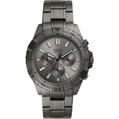 Fossil Garrett Chronograph Grey Dial Grey Steel Strap Watch for Men - FS5621 Watches Fossil   