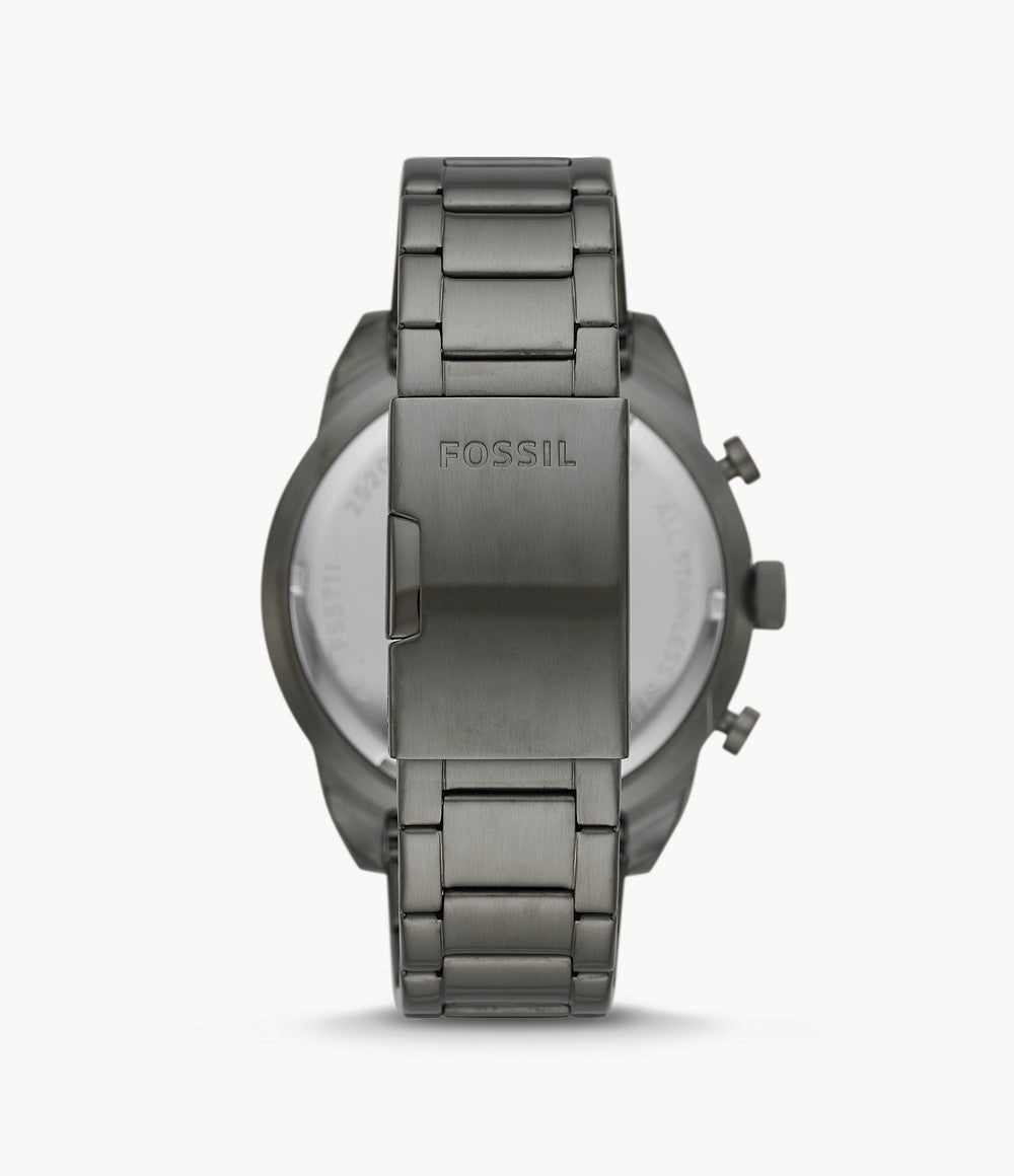 Fossil Bronson Chronograph Blue Dial Grey Steel Strap Watch for Men - FS5711 Watches Fossil   