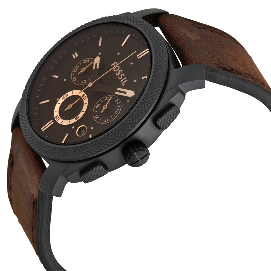 Fossil Machine Flight Chronograph Brown Dial Brown Leather Strap Watch for Men - FS4656 Watches Fossil   