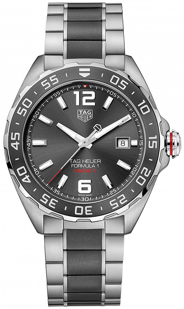 Tag Heuer Formula 1 Calibre 5 Anthracite Dial Two Tone Steel Strap Watch for Men - WAZ2011.BA0843 Watches Tag Heuer   