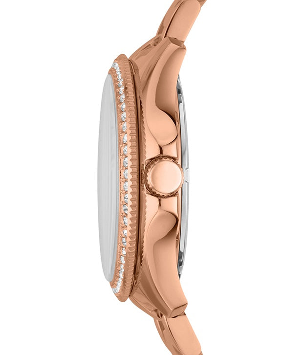 Fossil Cecile Rose Gold Dial Rose Gold Steel Strap Watch for Women - AM4483 Watches Fossil   