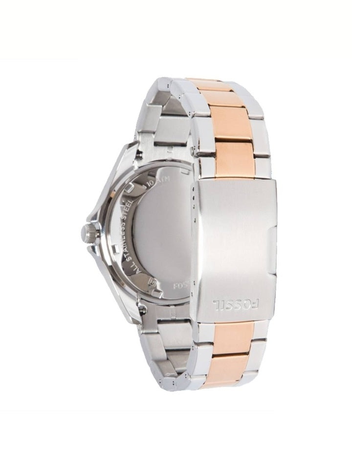 Fossil Riley Multifunction Rose Gold Dial Two Tone Steel Strap Watch for Women - ES4145 Watches Fossil   