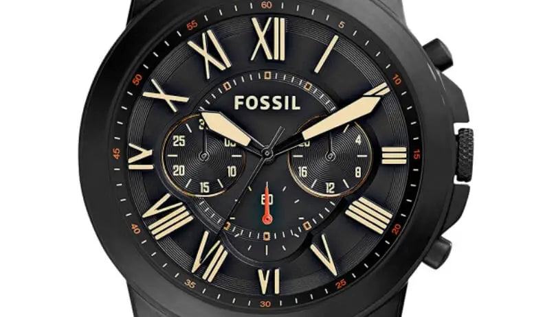 Fossil Grant Chronograph Black Dial Brown Leather Strap Watch for Men - FS5241 Watches Fossil   