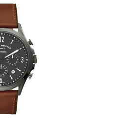 Fossil Forrester Chronograph Black Dial Brown Leather Strap Watch for Men - FS5815 Watches Fossil   