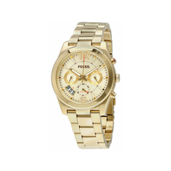 Fossil Boyfriend Gold Dial Gold Steel Strap Watch for Women - ES3884 Watches Fossil   