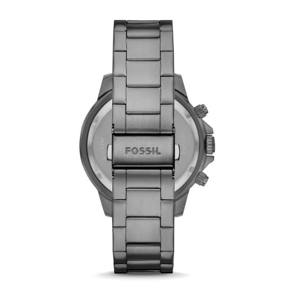 Fossil Bannon Multifunction Chronograph Grey Dial Gray Steel Strap Watch for Men - BQ2491 Watches Fossil   