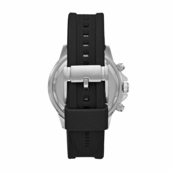 Fossil Bannon Multifunction Black Dial Black Silicone Strap Watch for Men - BQ2494 Watches Fossil   