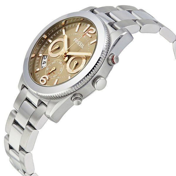 Fossil Perfect Boyfriend Taupe Dial Silver Steel Strap Watch for Women - ES4146 Watches Fossil   