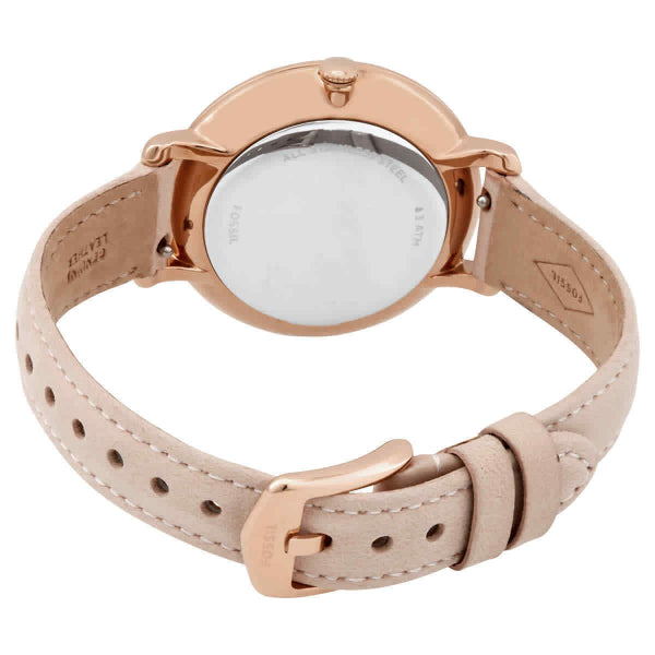 Fossil Jacqueline Three Hand Mother of Pearl Dial Pink Leather Strap Watch for Women - ES4671 Watches Fossil   