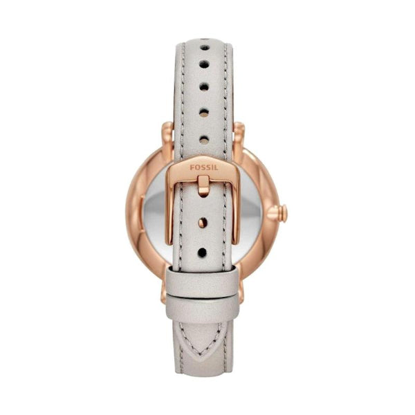 Fossil Jacqueline Mother of Pearl Dial White Leather Strap Watch for Women - ES4672 Watches Fossil   