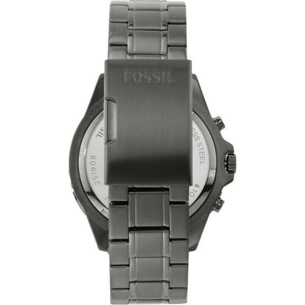 Fossil Garrett Chronograph Grey Dial Grey Steel Strap Watch for Men - FS5621 Watches Fossil   