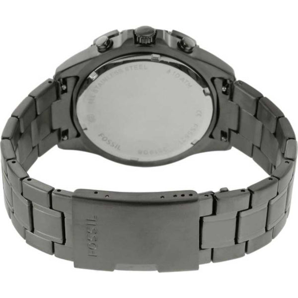 Fossil Garrett Chronograph Grey Dial Grey Steel Strap Watch for Men - FS5621 Watches Fossil   