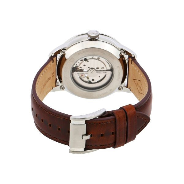 Fossil Townsman Automatic Blue Dial Brown Leather Strap Watch for Men - ME3110 Watches Fossil   