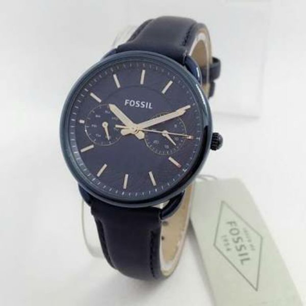 Fossil Tailor Blue Dial Blue Leather Strap Watch for Women - ES4092 Watches Fossil   