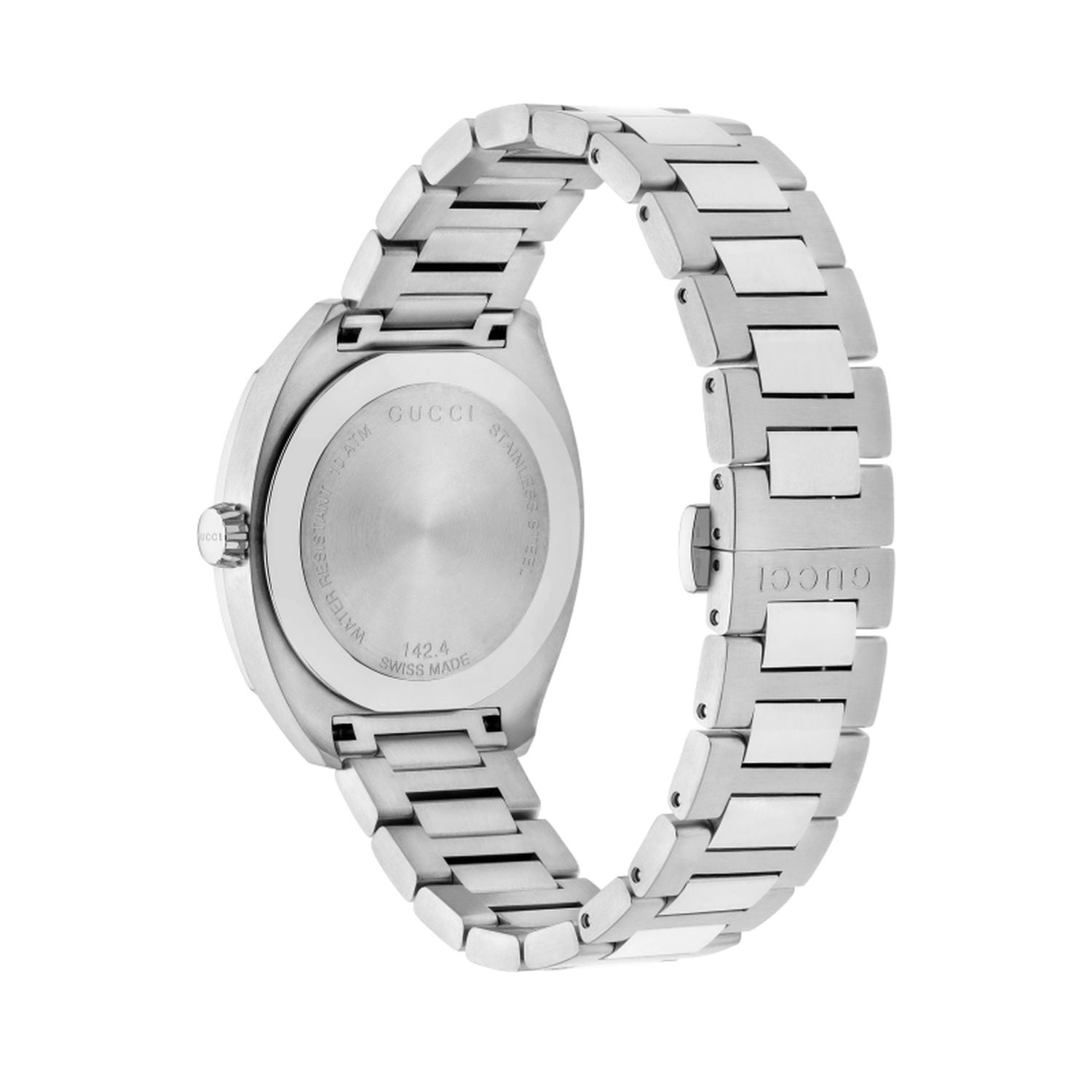 Gucci G Timeless GG2570 Silver Dial Silver Steel Strap Watch For Men - YA142402 Watches Gucci   