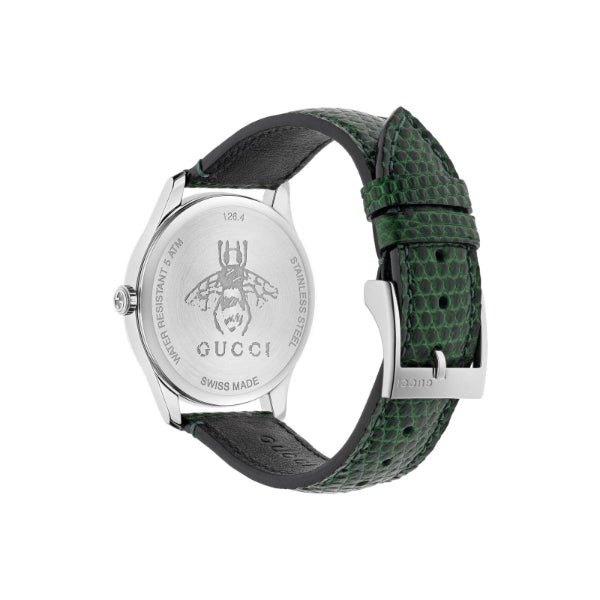 Gucci G-Timeless Mother of Pearl Green Dial Green Leather Strap Watch For Women - YA1264042 Watches Gucci   