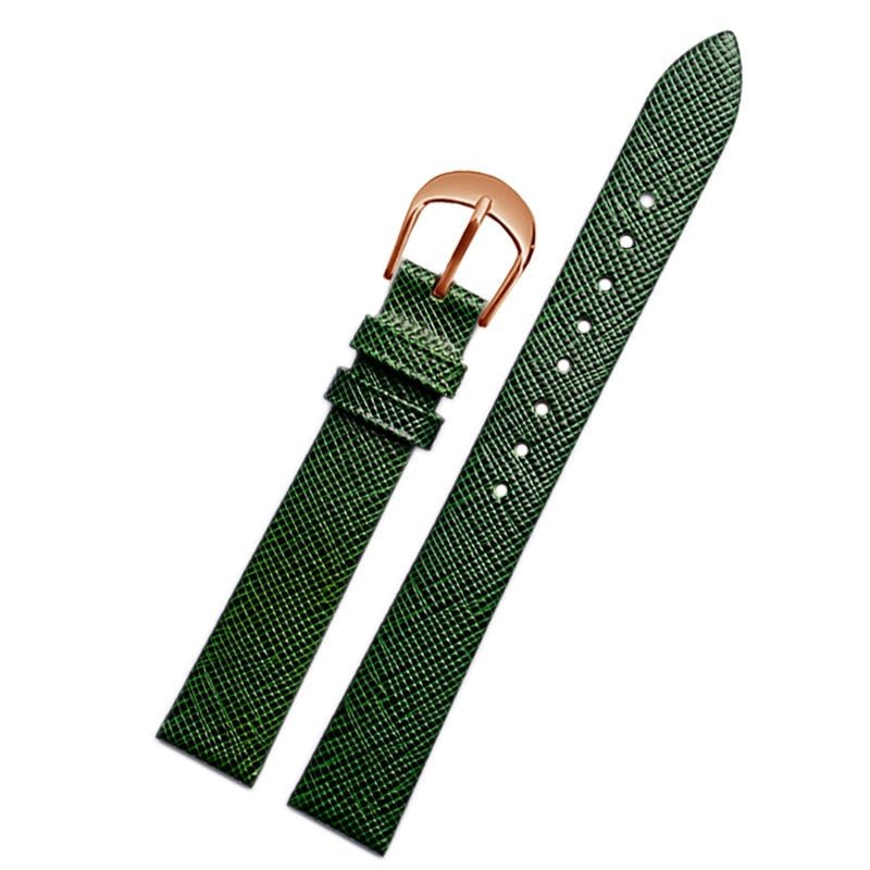 Emporio Armani Mother of Pearl Dial Green Leather Strap Watch For Women - AR11150 Watches Emporio Armani   