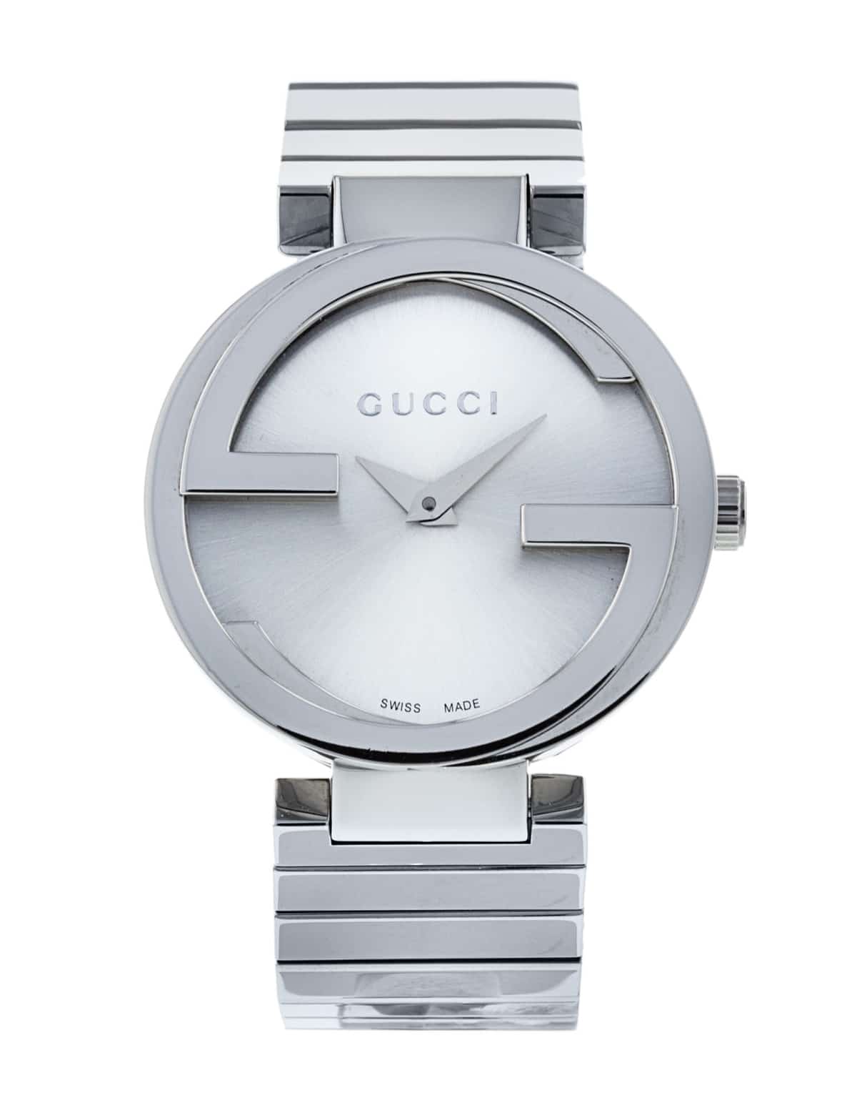 Gucci G Interlocking Silver Dial Silver Steel Strap Watch For Women - YA133308 Watches Gucci   