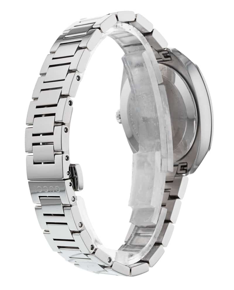 Gucci G Timeless GG2570 Diamonds Silver Dial Silver Steel Strap Watch For Women - YA142505 Watches Gucci   