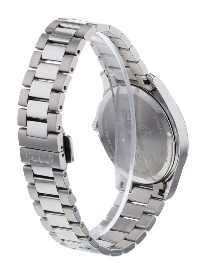 Gucci G Timeless Black Dial Silver Steel Strap Watch For Women - YA1264029A Watches Gucci   