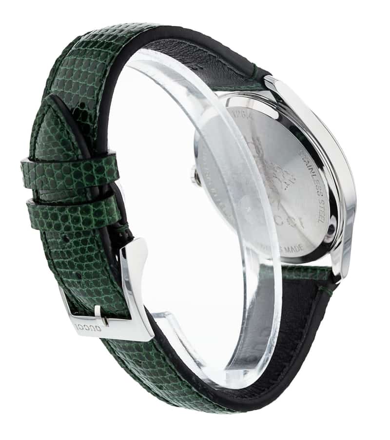 Gucci G-Timeless Mother of Pearl Green Dial Green Leather Strap Watch For Women - YA1264042 Watches Gucci   