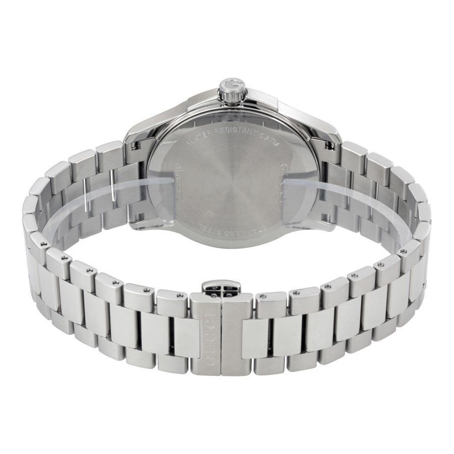 Gucci G Timeless Black Dial Silver Steel Strap Unisex Watch - YA126457 Watches Gucci   