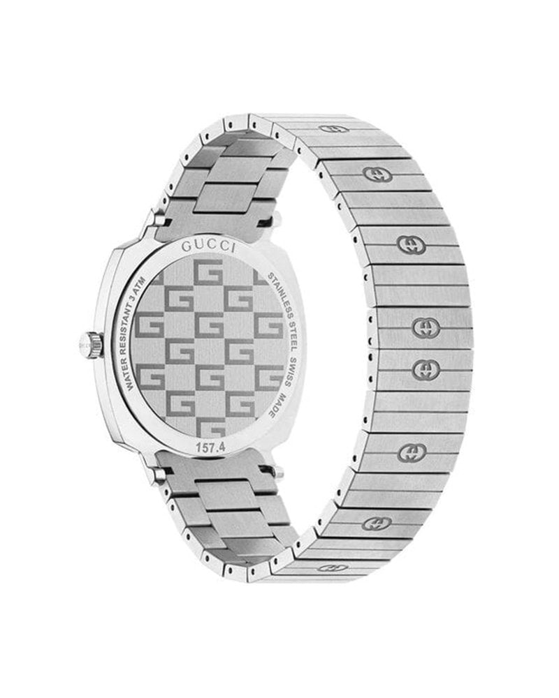 Gucci Grip Silver Dial Silver Steel Strap Watch For Women - YA157401 Watches Gucci   