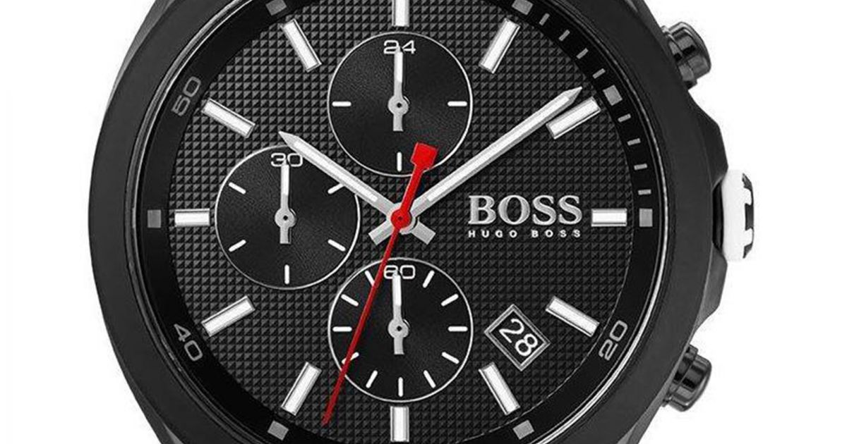 Hugo Boss Velocity Black Dial White Rubber Strap Watch for Men - 1513718 Watches Hugo Boss   