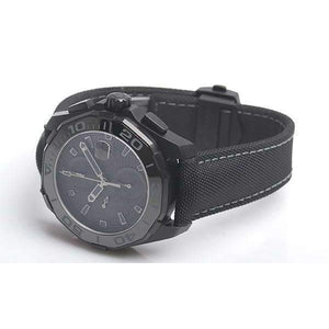 Tag Heuer Aquaracer Automatic Chronograph Special Edition Grey Titanium Dial Black Leather Strap Watch for Men - CAY218B.FC6370 Watches Tag Heuer   