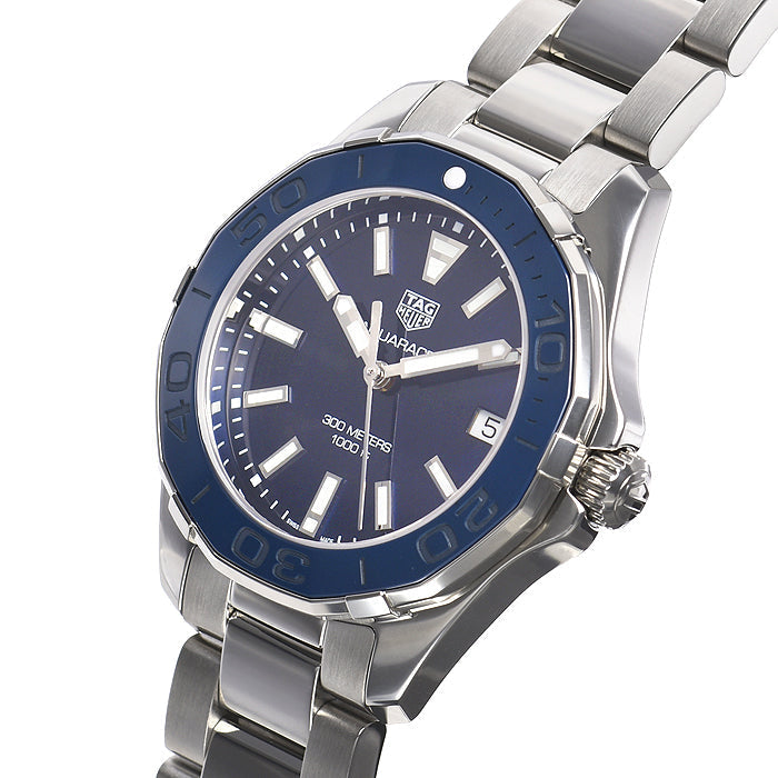 Tag Heuer Aquaracer 35mm  Blue Ceramic Dial Silver Steel Strap Watch for Women - WAY131S.BA0748 Watches Tag Heuer   